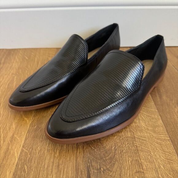 Vince Camuto Finetta Black Leather Loafer | Size 8 - Picture 2 of 9